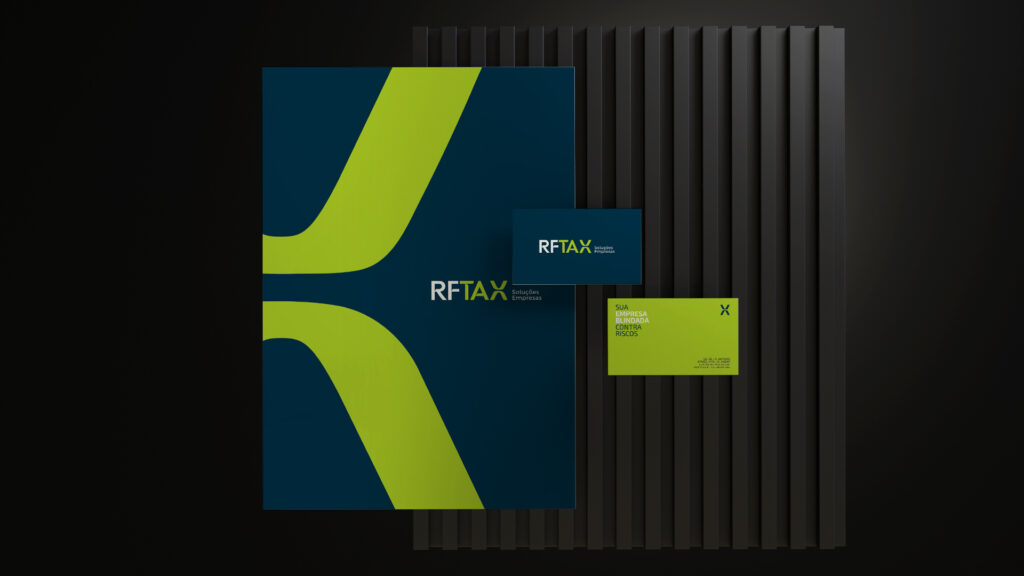 Identidade visual de RFTax criada pela Draw Narratives