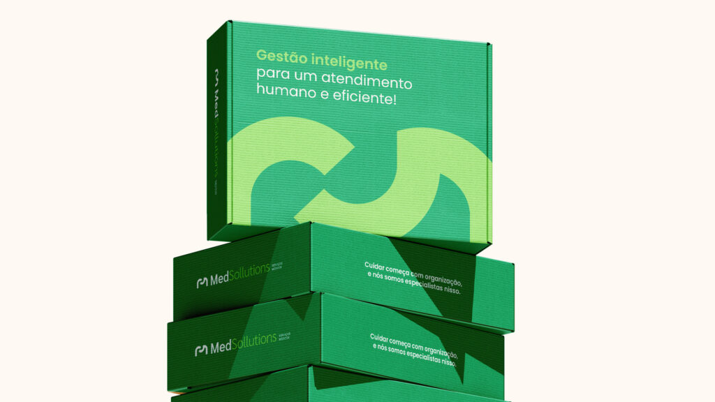 Identidade visual de MedSolutions criada pela Draw Narratives