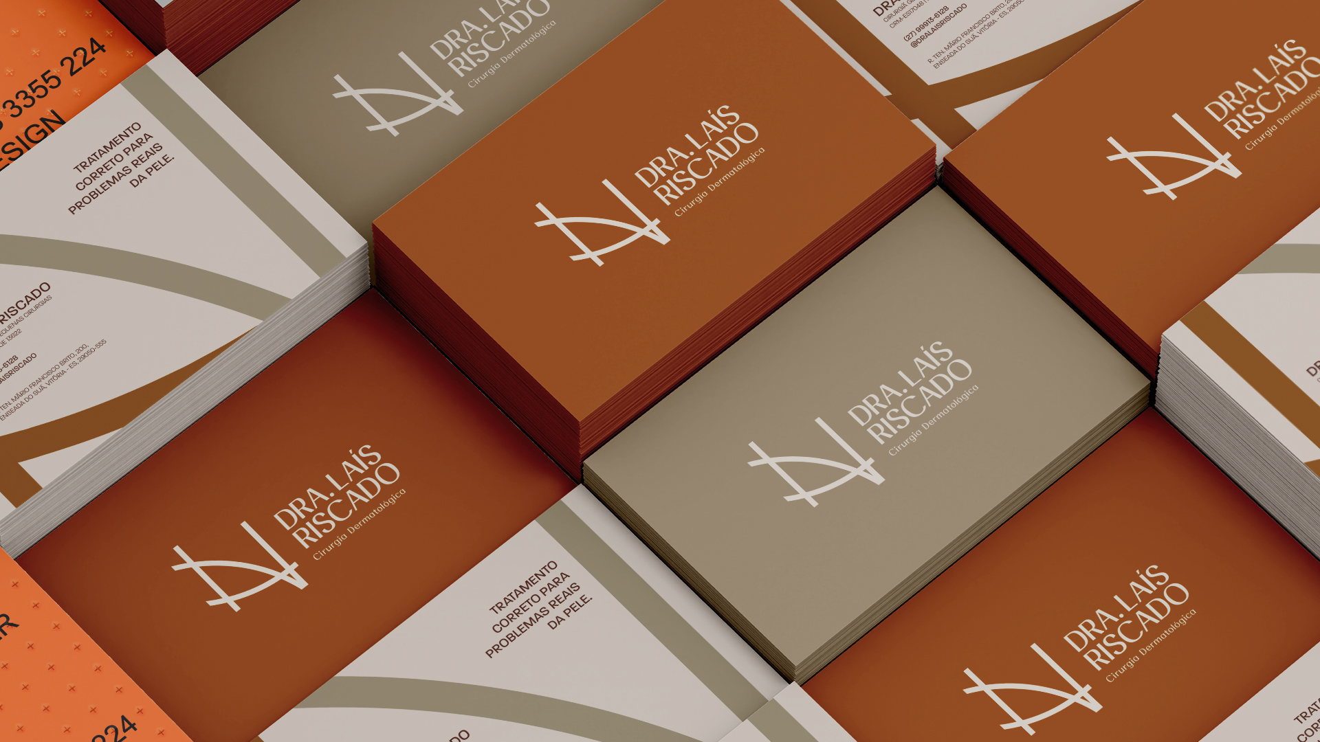 Identidade visual de Dra. Laís Riscado criada pela Draw Narratives